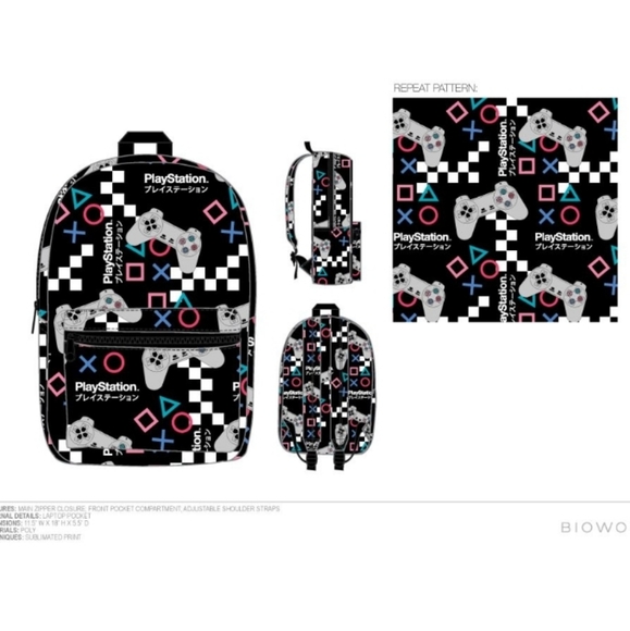 Playstation Check Backpack  by Bio World - Brand New in Package - Picture 1 of 5